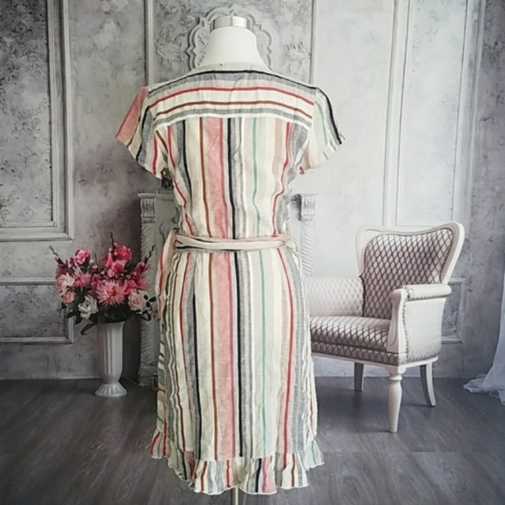 Free People Women's Wrap It Up Stripe Dress NWT - Picture 6 of 7